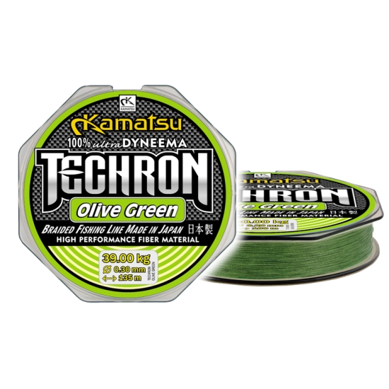 KAMATSU plecionka TECHRON OLIVE GREEN 0,20mm/135m